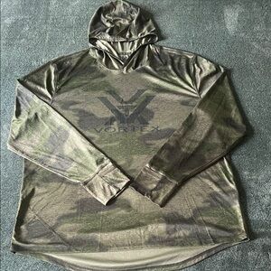 Vortex Men's Green Camouflage Hoodie